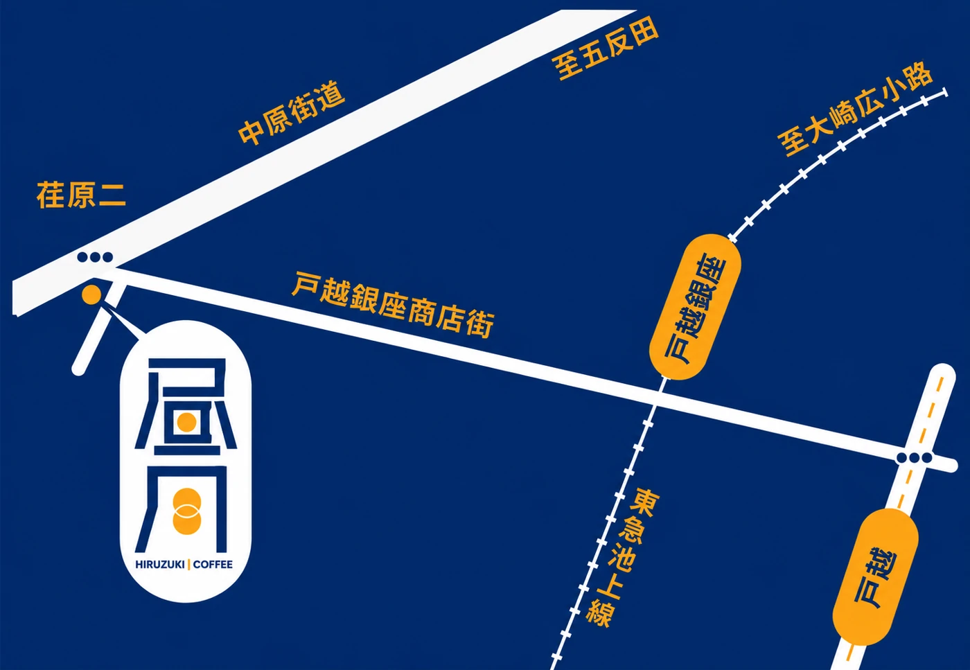 昼月 周辺マップ — 戸越銀座・戸越